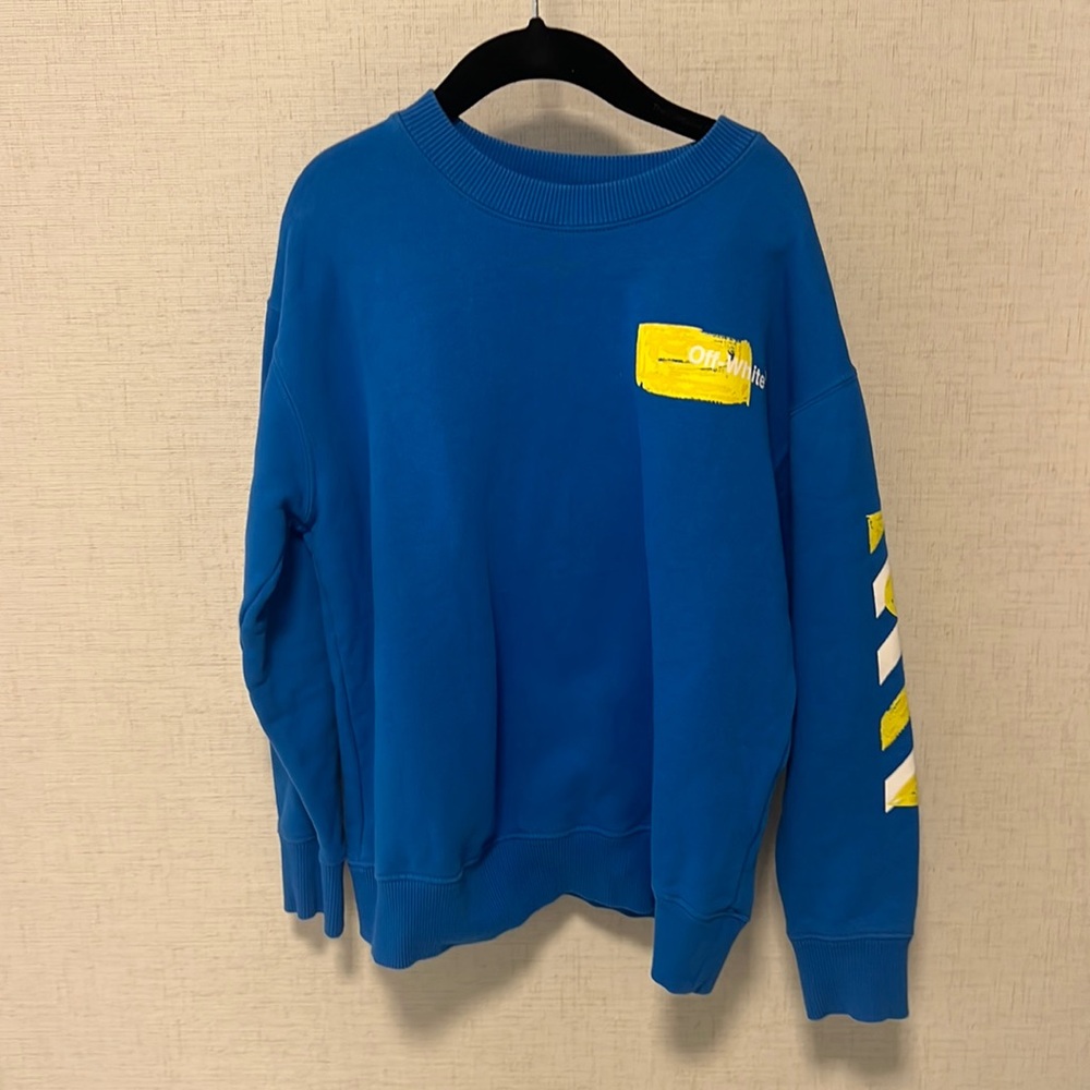 Boys Off-White Blue Sweater Size 6